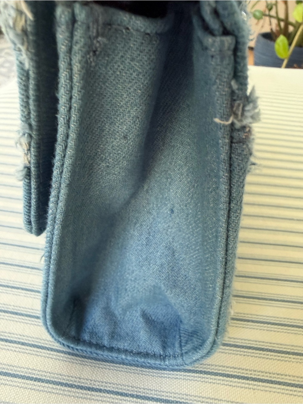 Denim Quilted Chain-Shoulder Crossbody Bag - Blue - Picture 8 of 12